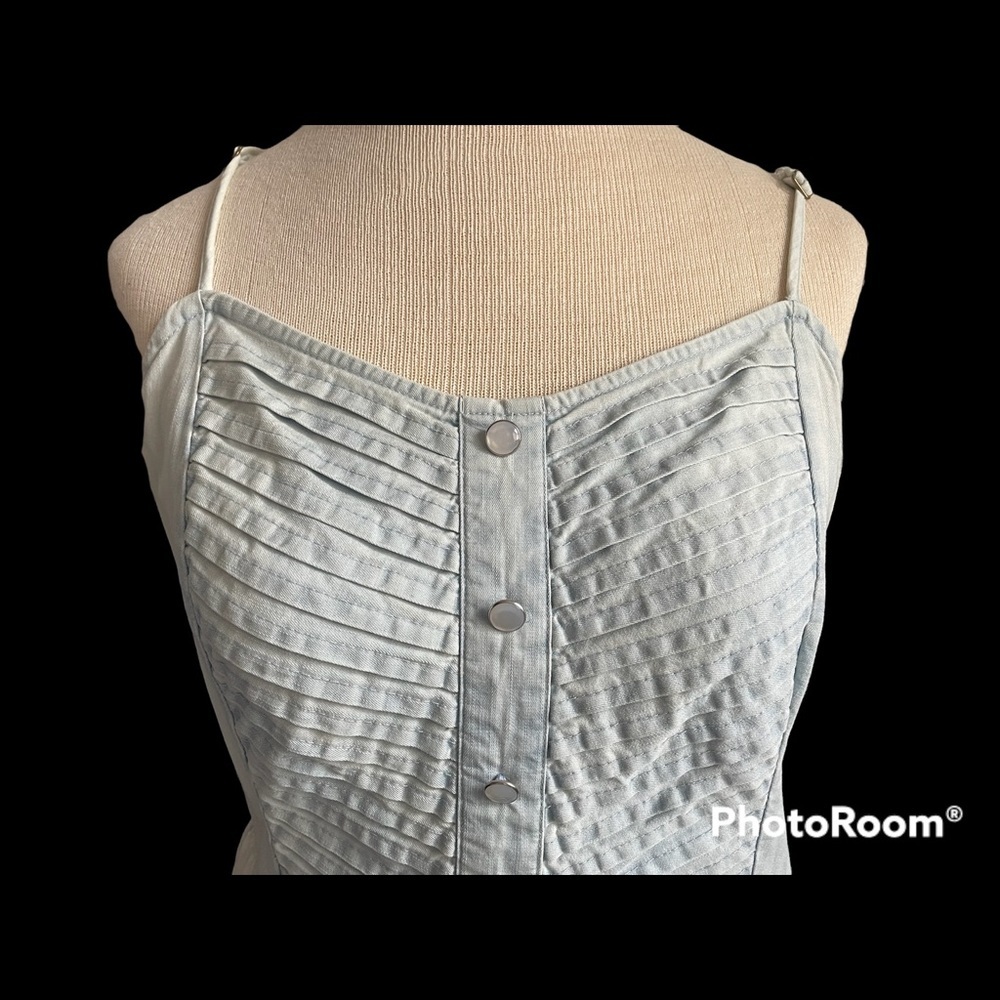 LC Lauren Conrad Ombré Light denim cotton dress size 14 - Picture 3 of 8